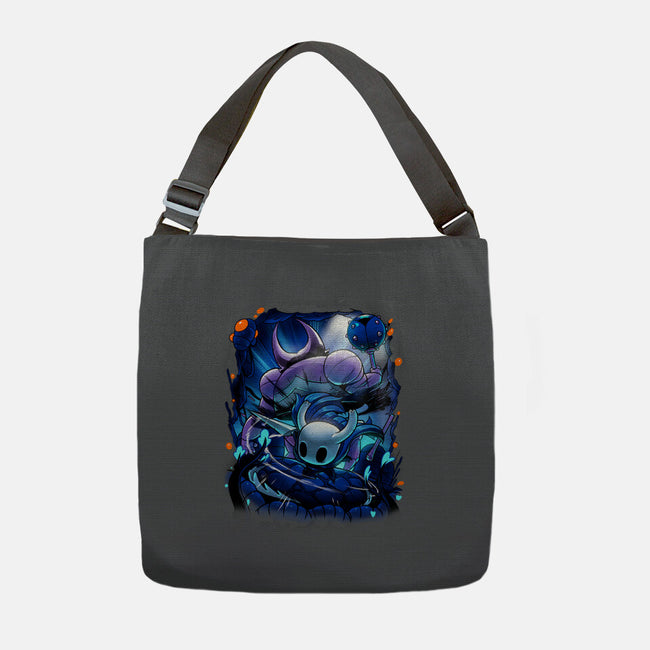 The Knight Of Hallownest-none adjustable tote bag-Bruno Mota