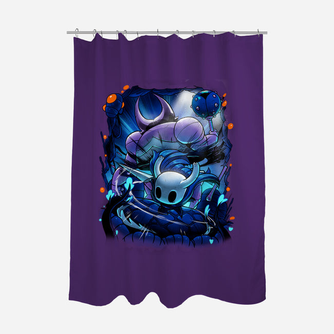 The Knight Of Hallownest-none polyester shower curtain-Bruno Mota