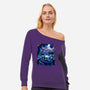 The Knight Of Hallownest-womens off shoulder sweatshirt-Bruno Mota