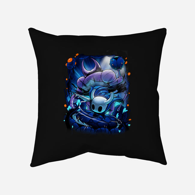 The Knight Of Hallownest-none removable cover w insert throw pillow-Bruno Mota