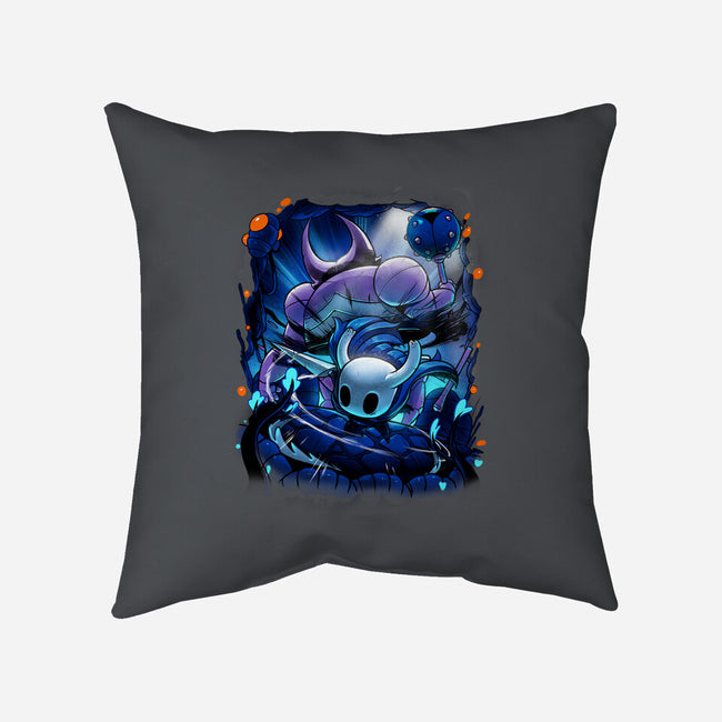 The Knight Of Hallownest-none removable cover w insert throw pillow-Bruno Mota