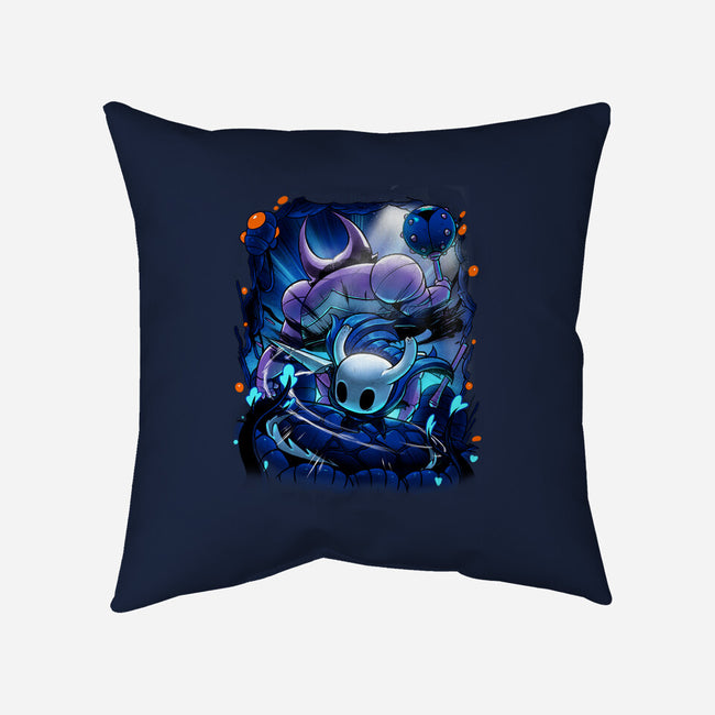 The Knight Of Hallownest-none removable cover w insert throw pillow-Bruno Mota