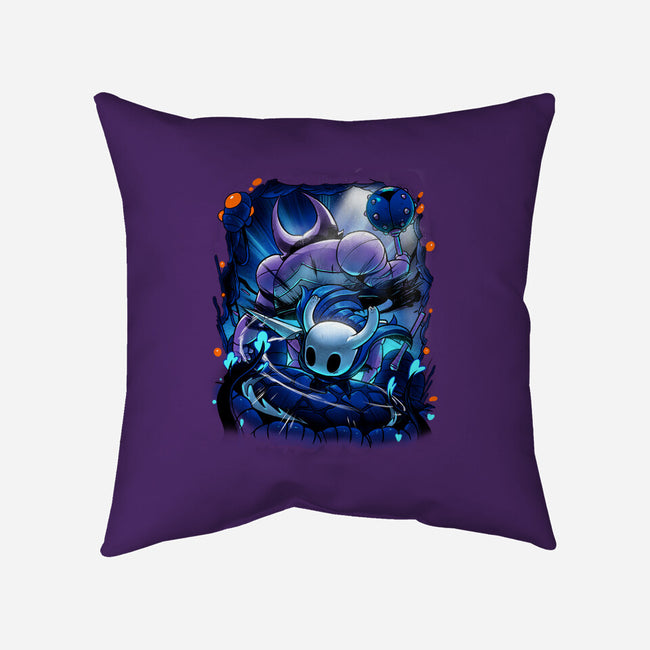 The Knight Of Hallownest-none removable cover w insert throw pillow-Bruno Mota