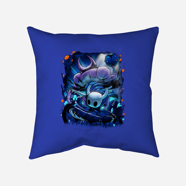 The Knight Of Hallownest-none removable cover w insert throw pillow-Bruno Mota