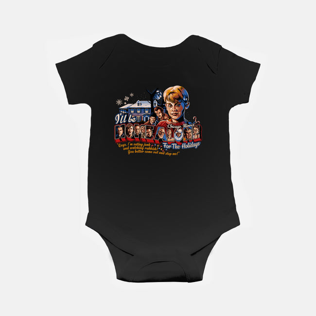 Home Alone For The Holidays-baby basic onesie-goodidearyan