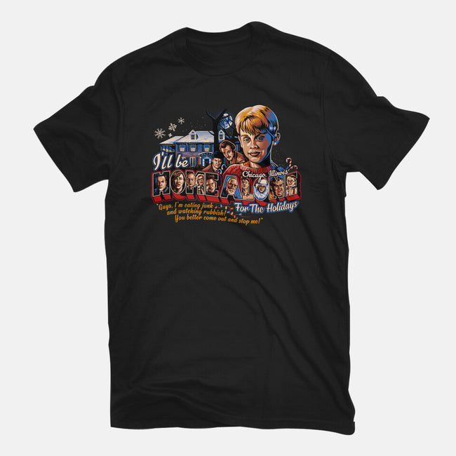 Home Alone For The Holidays-youth basic tee-goodidearyan