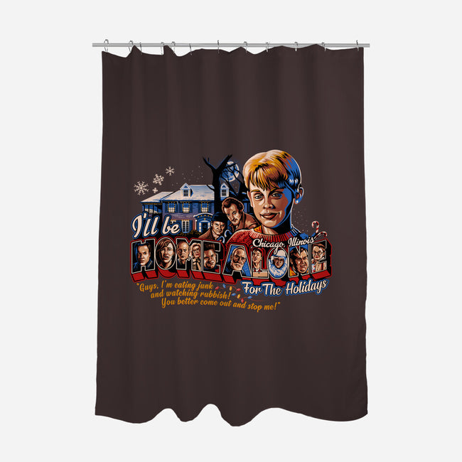 Home Alone For The Holidays-none polyester shower curtain-goodidearyan