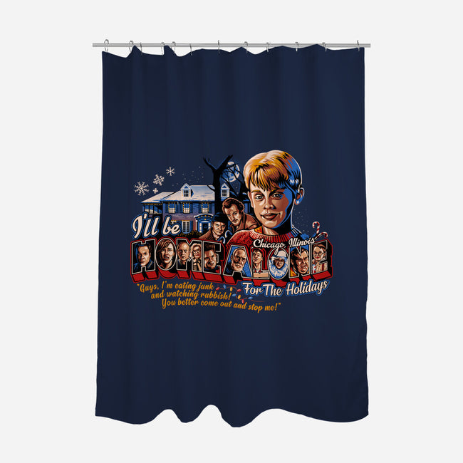 Home Alone For The Holidays-none polyester shower curtain-goodidearyan