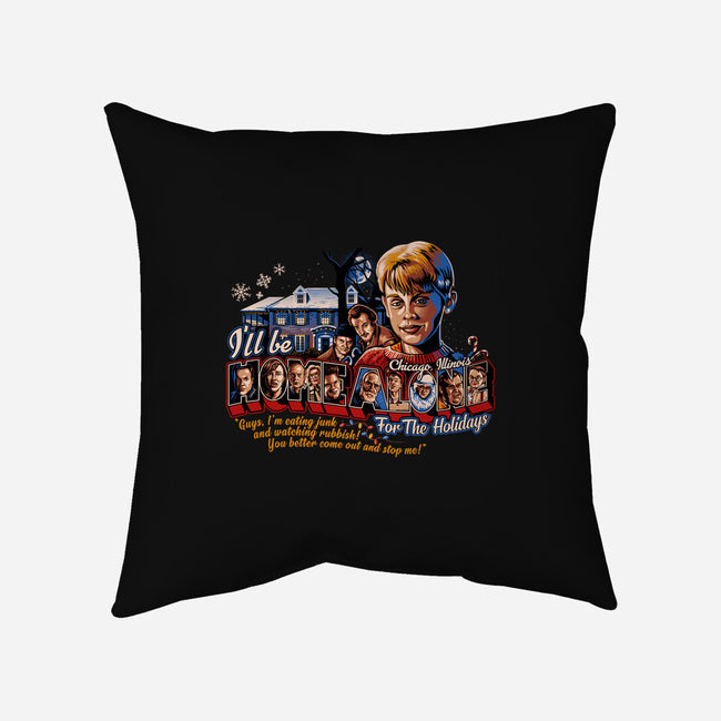 Home Alone For The Holidays-none removable cover w insert throw pillow-goodidearyan