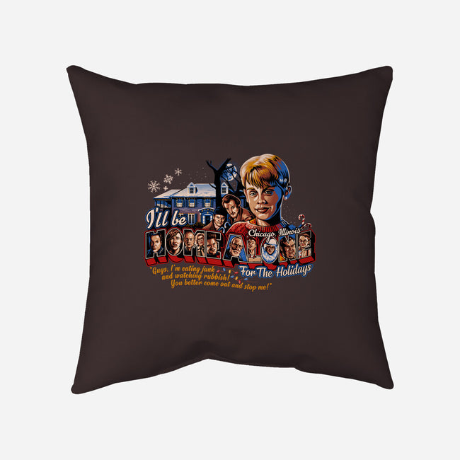 Home Alone For The Holidays-none removable cover w insert throw pillow-goodidearyan