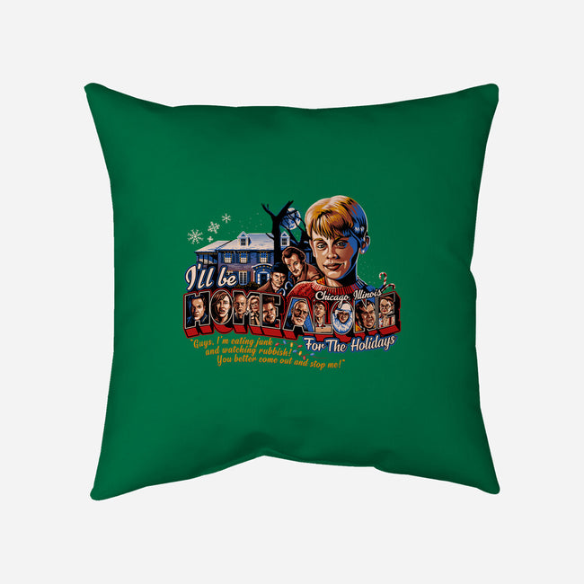 Home Alone For The Holidays-none removable cover w insert throw pillow-goodidearyan