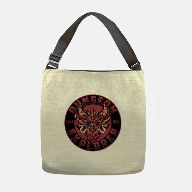Dungeon Explorer-none adjustable tote bag-The Inked Smith