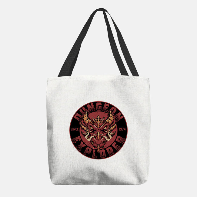 Dungeon Explorer-none basic tote bag-The Inked Smith