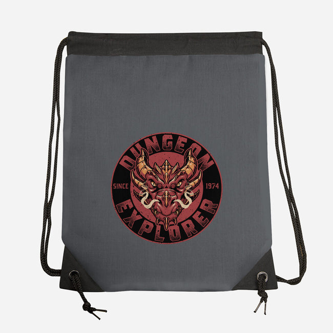 Dungeon Explorer-none drawstring bag-The Inked Smith