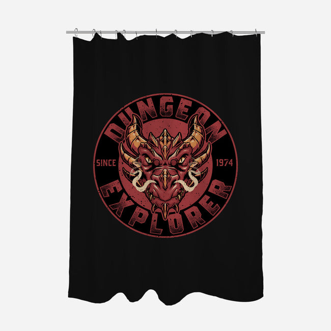 Dungeon Explorer-none polyester shower curtain-The Inked Smith