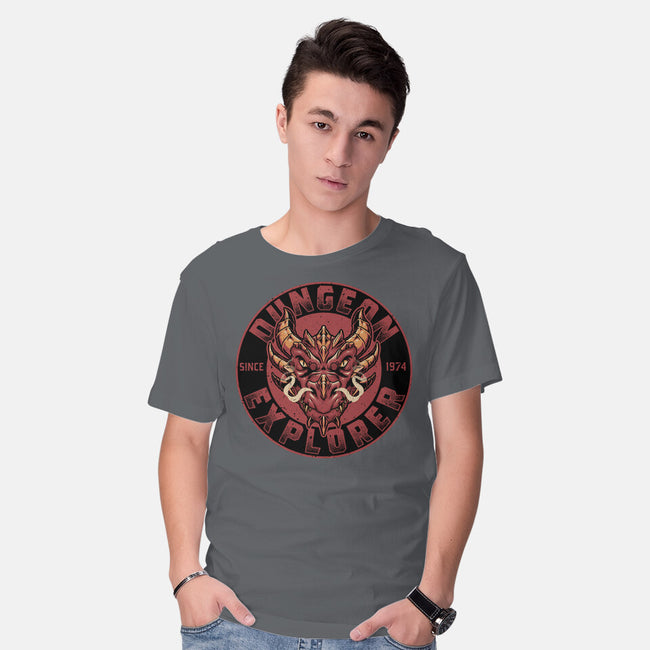 Dungeon Explorer-mens basic tee-The Inked Smith
