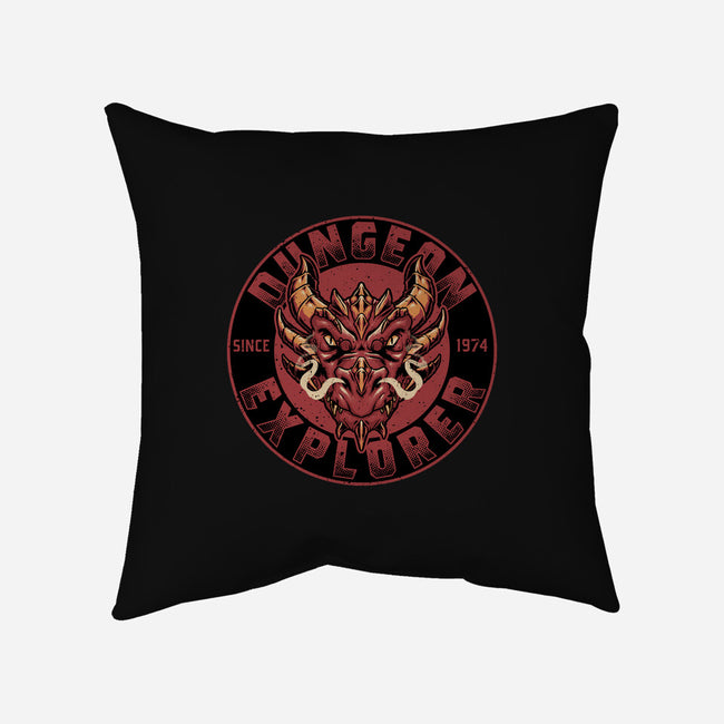 Dungeon Explorer-none removable cover w insert throw pillow-The Inked Smith