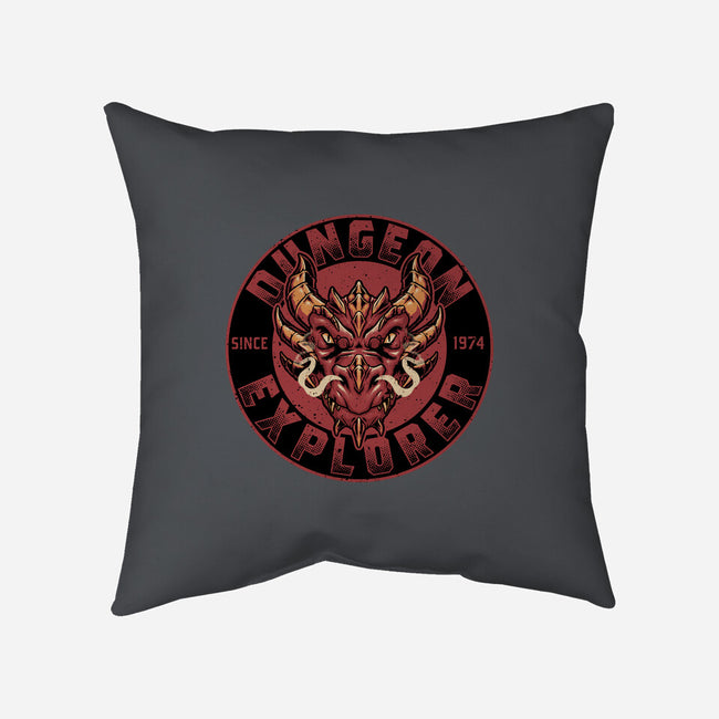 Dungeon Explorer-none removable cover w insert throw pillow-The Inked Smith