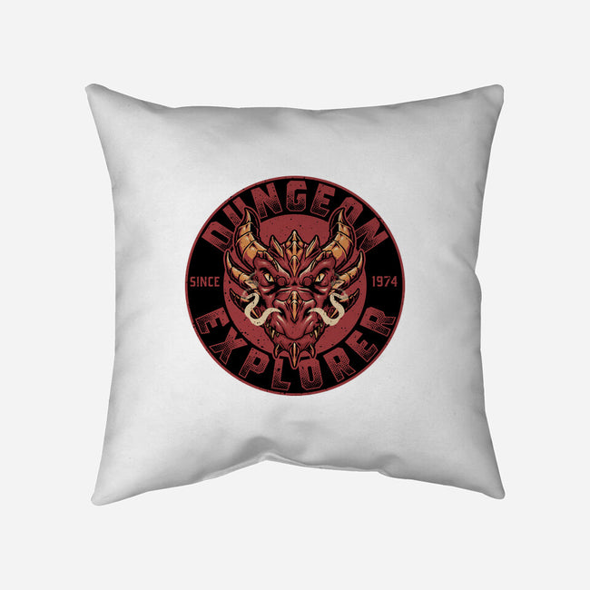 Dungeon Explorer-none removable cover w insert throw pillow-The Inked Smith