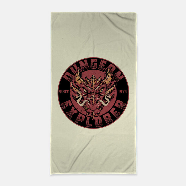 Dungeon Explorer-none beach towel-The Inked Smith