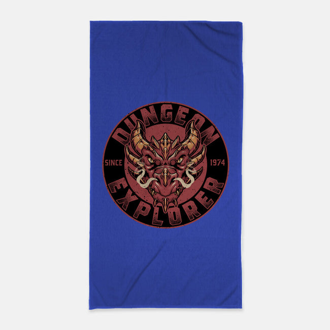 Dungeon Explorer-none beach towel-The Inked Smith