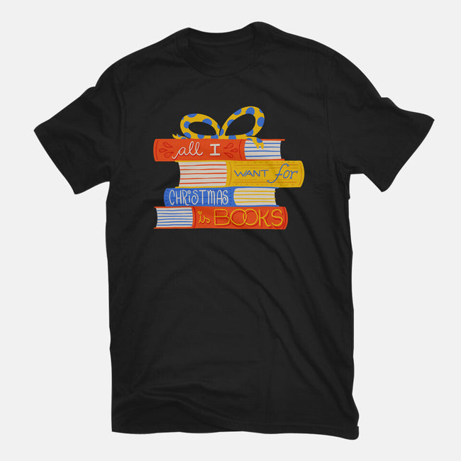 All I Want For Christmas Is Books-mens basic tee-zawitees