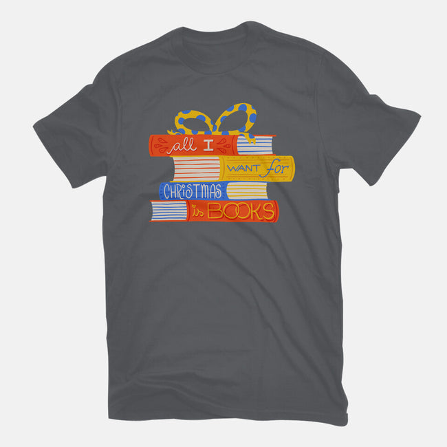 All I Want For Christmas Is Books-womens basic tee-zawitees