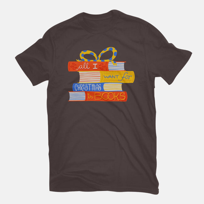 All I Want For Christmas Is Books-womens basic tee-zawitees