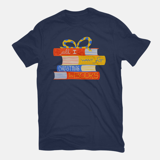 All I Want For Christmas Is Books-womens fitted tee-zawitees
