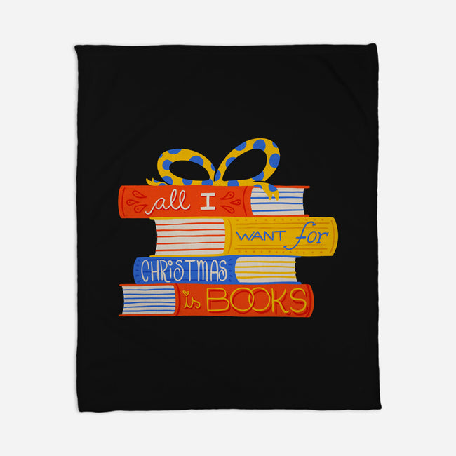 All I Want For Christmas Is Books-none fleece blanket-zawitees