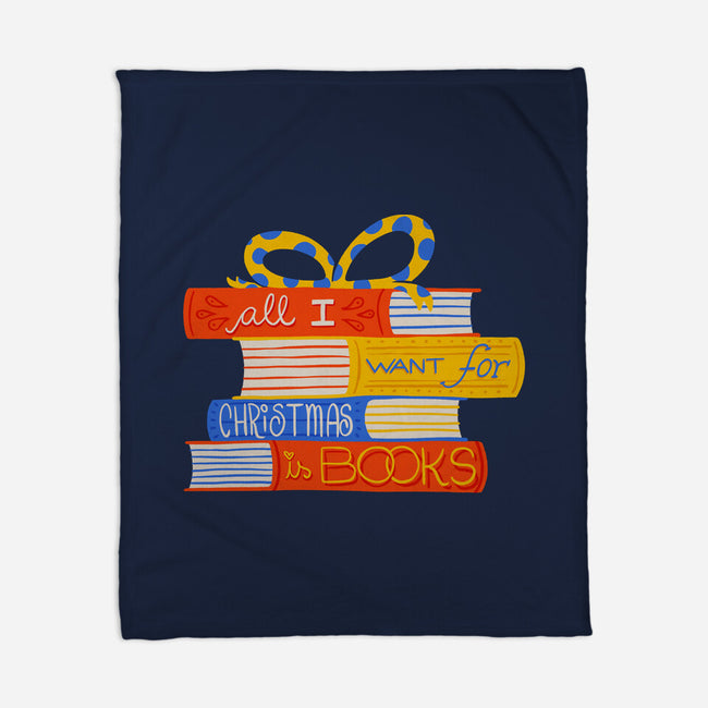 All I Want For Christmas Is Books-none fleece blanket-zawitees