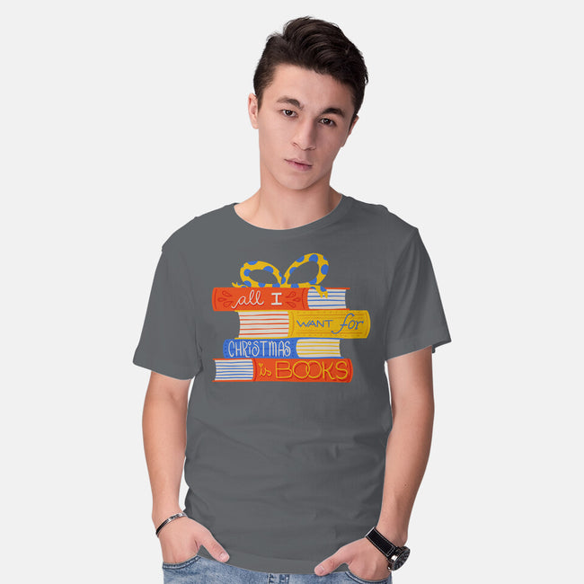 All I Want For Christmas Is Books-mens basic tee-zawitees