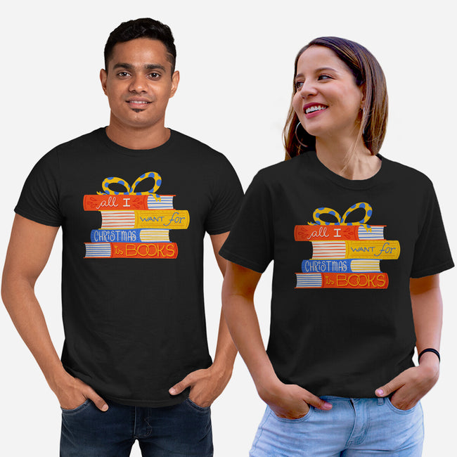 All I Want For Christmas Is Books-unisex basic tee-zawitees