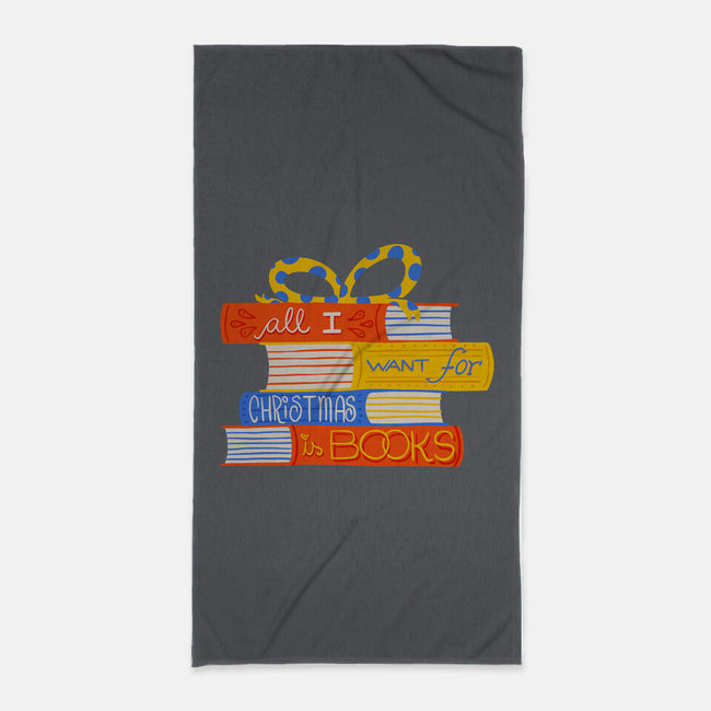 All I Want For Christmas Is Books-none beach towel-zawitees