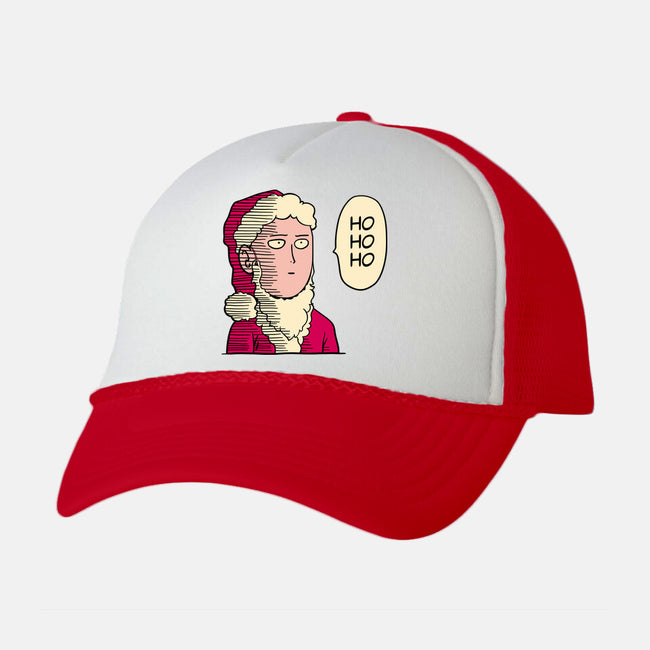One Punch Santa-unisex trucker hat-teesgeex