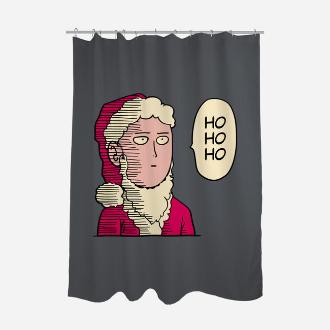 One Punch Santa-none polyester shower curtain-teesgeex