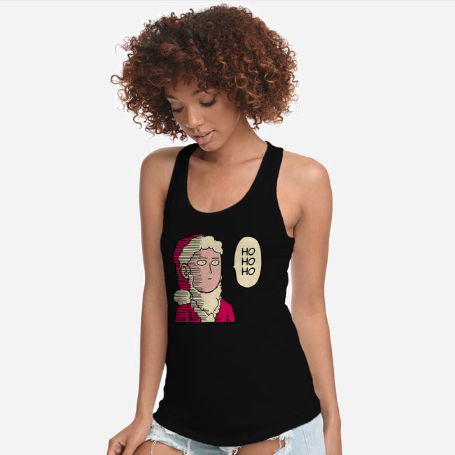 One Punch Santa-womens racerback tank-teesgeex