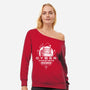 Christmas Upgrade-womens off shoulder sweatshirt-Logozaste