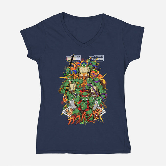 The Fantastic Brothers-womens v-neck tee-Guilherme magno de oliveira