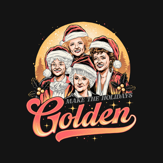 Golden Holidays-none polyester shower curtain-momma_gorilla