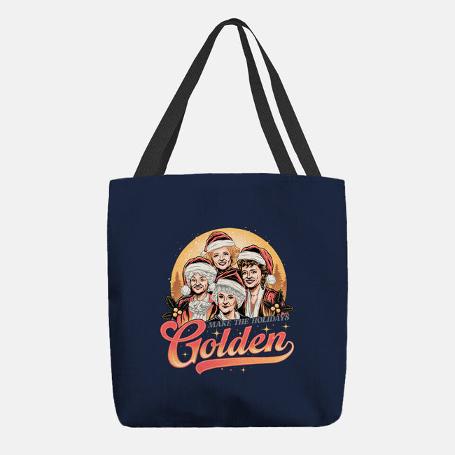 Golden Holidays-none basic tote bag-momma_gorilla