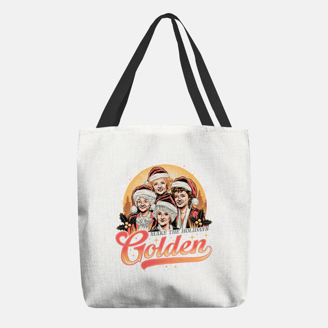 Golden Holidays-none basic tote bag-momma_gorilla