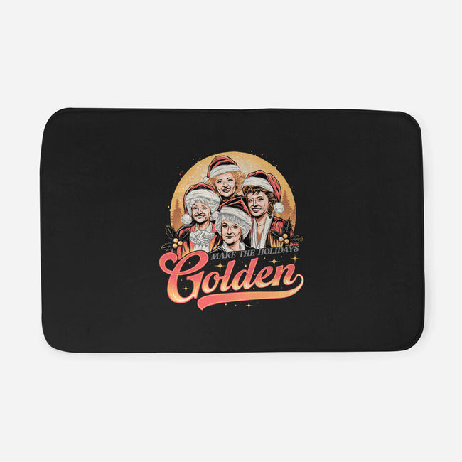 Golden Holidays-none memory foam bath mat-momma_gorilla