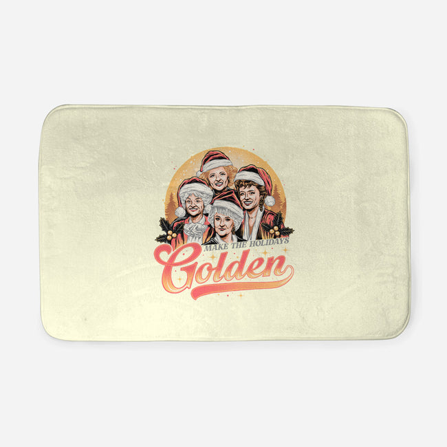 Golden Holidays-none memory foam bath mat-momma_gorilla