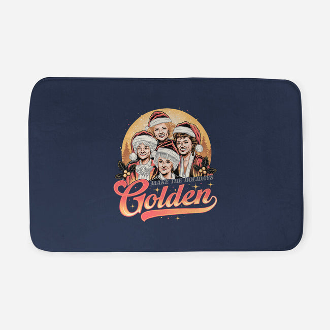 Golden Holidays-none memory foam bath mat-momma_gorilla