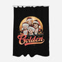 Golden Holidays-none polyester shower curtain-momma_gorilla