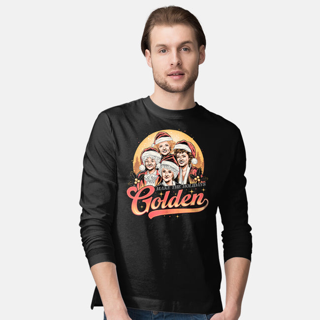 Golden Holidays-mens long sleeved tee-momma_gorilla