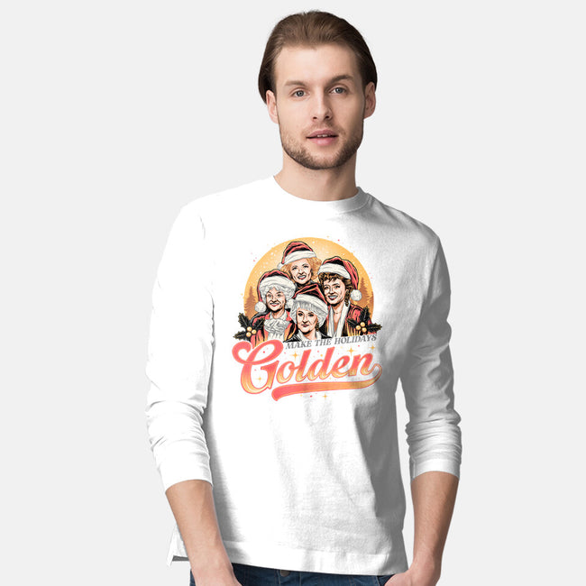 Golden Holidays-mens long sleeved tee-momma_gorilla