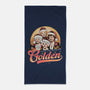 Golden Holidays-none beach towel-momma_gorilla