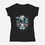 Christmas Monsters-womens v-neck tee-momma_gorilla